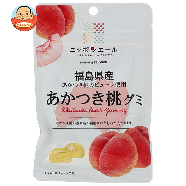 JA全農 ニッポンエール 福島県産あかつき桃 グミ 40g×10袋入