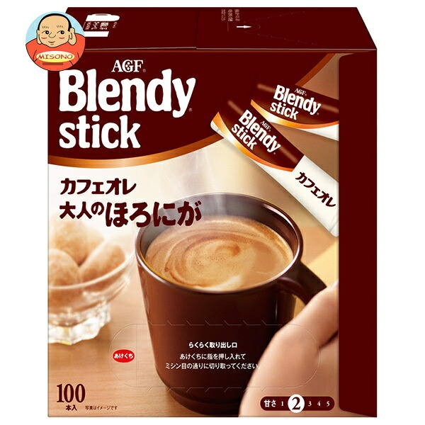 AGF ブレンディ スティック カフェオレ 大人のほろにが (7.5g×100本)×4箱入