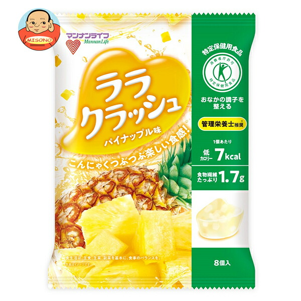 マンナンライフ 蒟蒻畑ララクラッシュ パイナップル味【特定保健用食品 特保】 (24g×8個)×12袋入