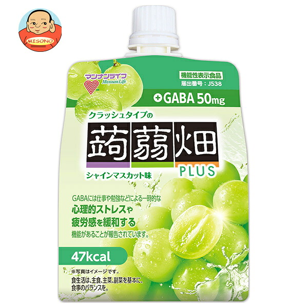 マンナンライフ クラッシュタイプの蒟蒻畑プラス シャインマスカット味 150gパウチ×30本入