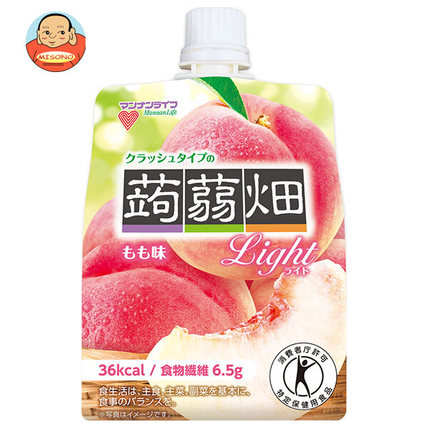 マンナンライフ クラッシュタイプの蒟蒻畑ライト もも味【特定保健用食品 特保】 150gパウチ×30本入