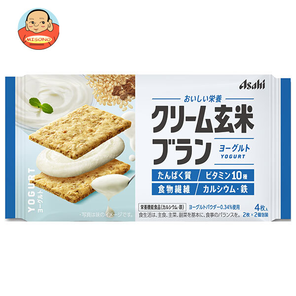 アサヒグループ食品 クリーム玄米ブラン ヨーグルト 栄養機能食品 4個×6袋入