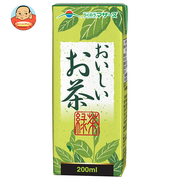 らくのうマザーズ おいしいお茶 200ml紙パック×24本入