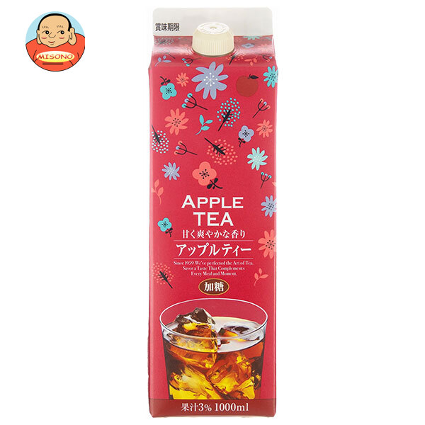 ジーエスフード GS アップルティー 加糖 1000ml紙パック×12本入