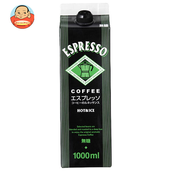 ジーエスフード GS エスプレッソコーヒー 無糖 1000ml紙パック×12本入
