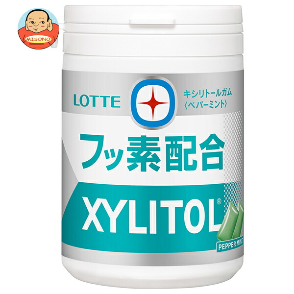 ロッテ キシリトールガム +フッ素 ペパーミント スリムボトル 125g×6個入