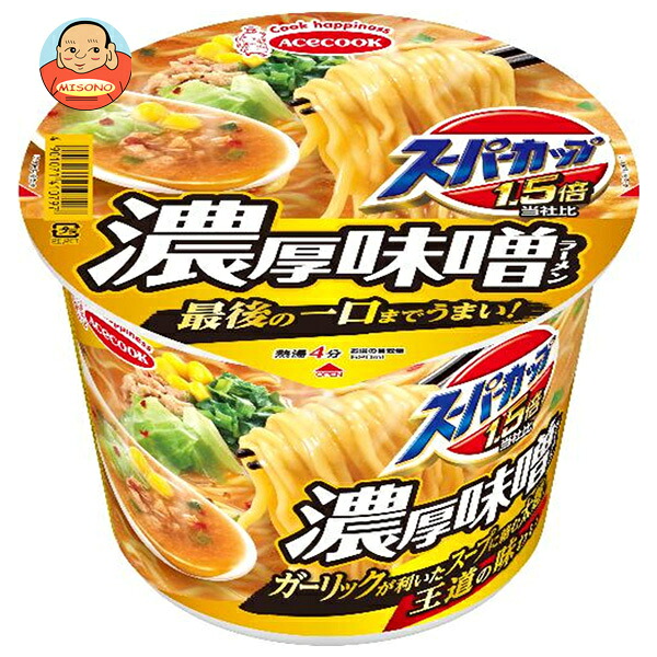 エースコック スーパーカップ1.5倍 みそラーメン 126g×12個入