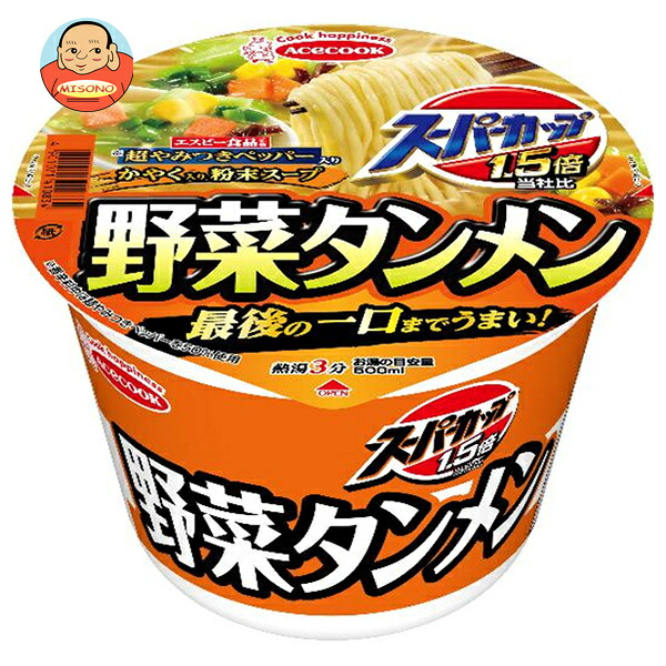 エースコック スーパーカップ1.5倍 野菜タンメン 106g×12個入