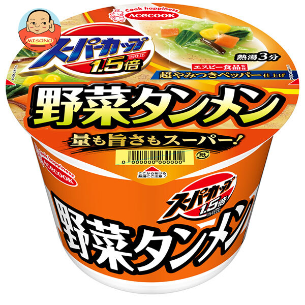 エースコック スーパーカップ1.5倍 野菜タンメン 107g×12個入