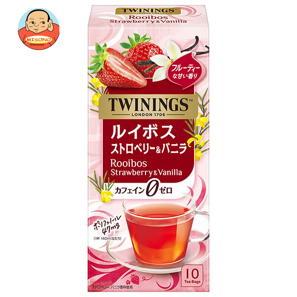片岡物産 トワイニング ティーバッグ ルイボス ストロベリー&バニラ 10袋×6個入