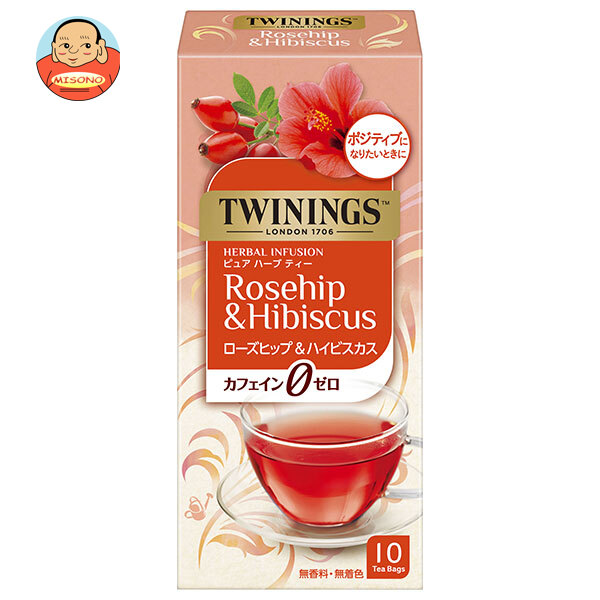 片岡物産 トワイニング ハーブティーローズヒップ&ハイビスカス 10袋×6箱入