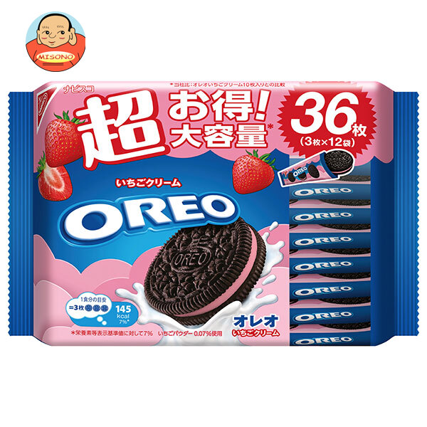 モンデリーズ ジャパン オレオ メガパック いちごクリーム 36枚×12個入