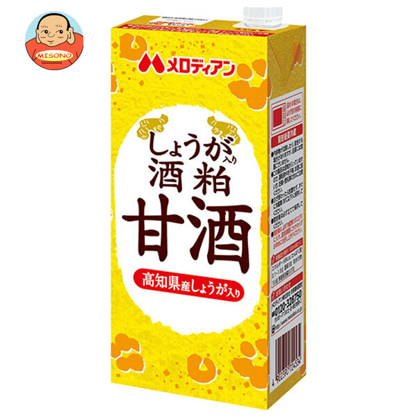 メロディアン しょうが入り酒粕甘酒 1000ml紙パック×6本入