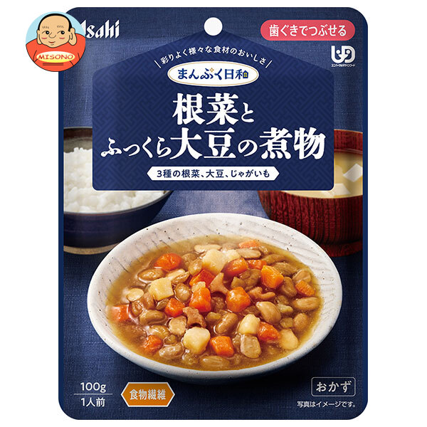 アサヒグループ食品 まんぷく日和 根菜とふっくら大豆の煮物 100g×24袋入