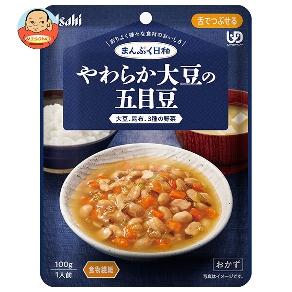 アサヒグループ食品 まんぷく日和 やわらか大豆の五目豆 100g×24袋入