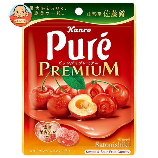 カンロ ピュレグミプレミアム 山形産佐藤錦 54g×6袋入