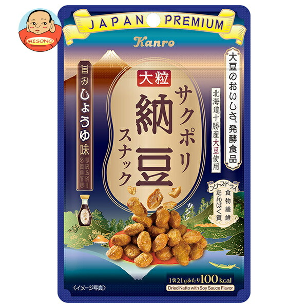 カンロ サクポリ納豆スナック 旨みしょうゆ味 21g×6袋入