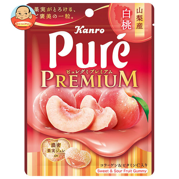 カンロ ピュレグミプレミアム 山梨産白桃 54g×6袋入