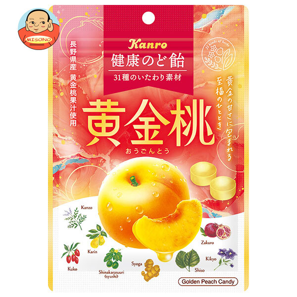 カンロ 健康のど飴 黄金桃 80g×6袋入