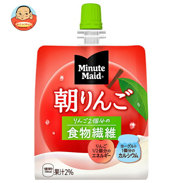 コカコーラ ミニッツメイド 朝リンゴ 180gパウチ×24本入
