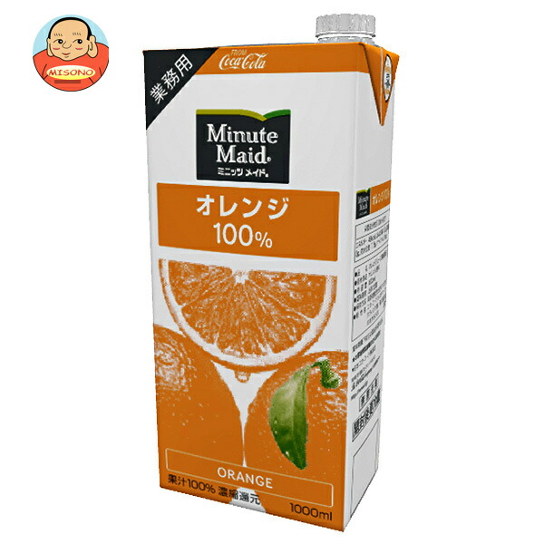 コカコーラ ミニッツメイド オレンジ100% 1L紙パック×6本入