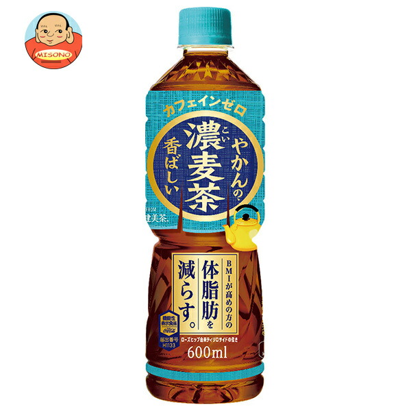 コカコーラ やかんの濃麦茶 from 爽健美茶 600mlペットボトル×24本入