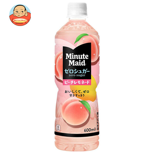コカコーラ ミニッツメイド ゼロシュガー ピーチレモネード 600mlペットボトル×24本入