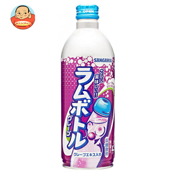 サンガリア グレープラムボトル 500gボトル缶×24本入