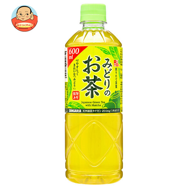 サンガリア みどりのお茶 600mlペットボトル×24本入