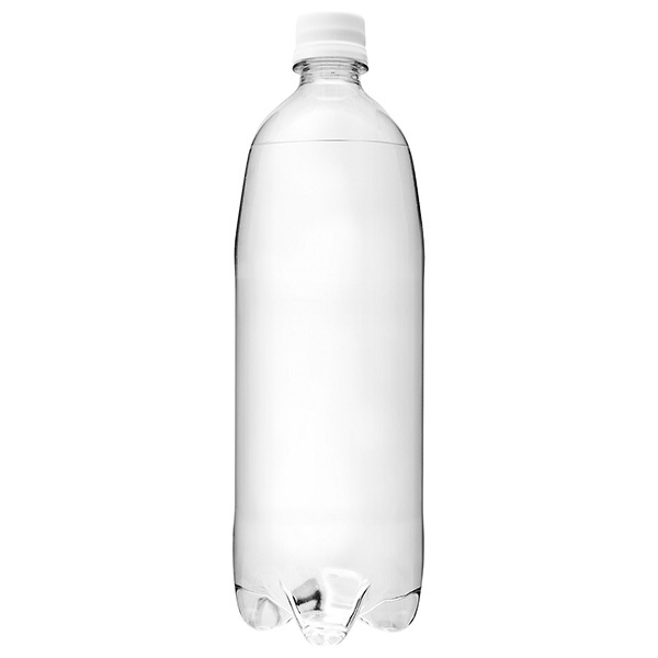 サンガリア 伊賀の天然水 強炭酸水 (ラベルレス) 1Lペットボトル×12本入