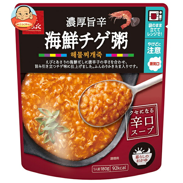 はくばく 濃厚旨辛 海鮮チゲ粥 180g×24(8×3)袋入