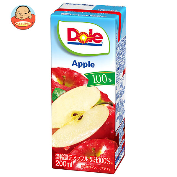雪印メグミルク Dole(ドール) アップル100% 200ml紙パック×18本入