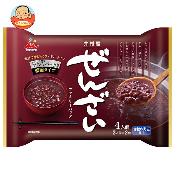 井村屋 ぜんざいファミリーパック 400g(200g×2袋)×12袋入
