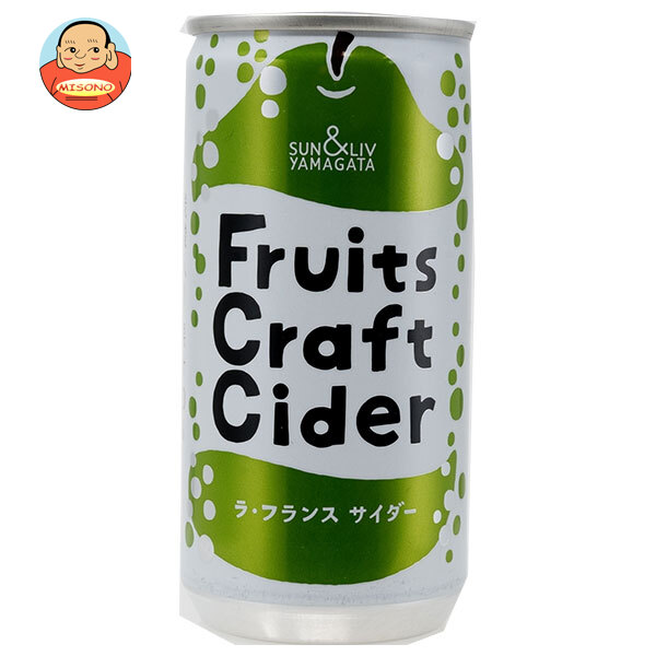 山形食品 FruitsCraftCider ラ フランス 200ml缶×30本入