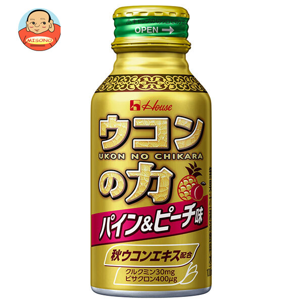 ハウスウェルネス ウコンの力 パイン&ピーチ味 100mlボトル缶×30本入