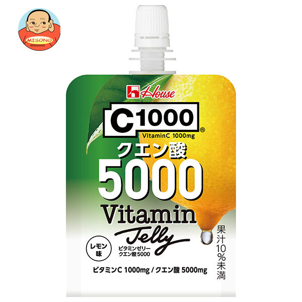 ハウスウェルネス C1000 ビタミンゼリー クエン酸5000 180gパウチ×24本入