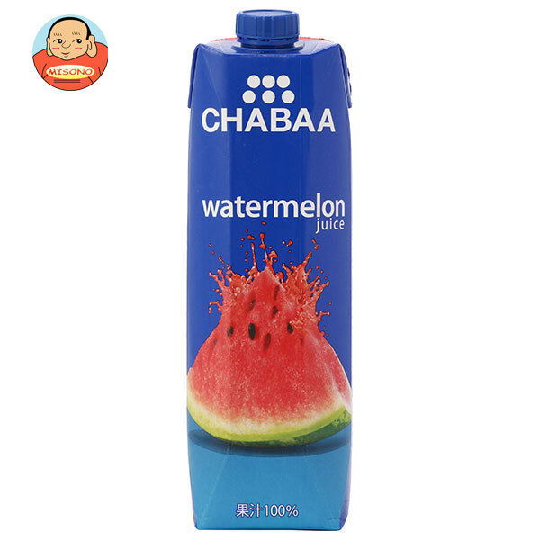HARUNA(ハルナ) CHABAA(チャバ) 100%ジュース ウォーターメロン(プリズマ容器) 1L紙パック×12本入