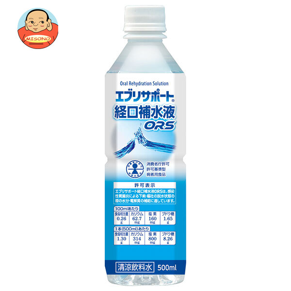 日本薬剤 エブリサポート 経口補水液 ОRS 500mlペットボトル×24本入