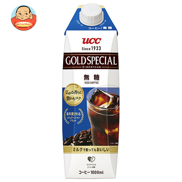 UCC ゴールドスペシャル アイスコーヒー 無糖 1000ml紙パック×12本入