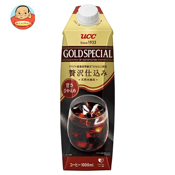 UCC ゴールドスペシャル アイスコーヒー 甘さひかえめ 1000ml紙パック×12本入