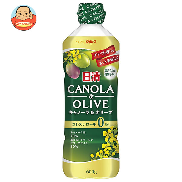 日清オイリオ 日清キャノーラ&オリーブ 600gペットボトル×10本入