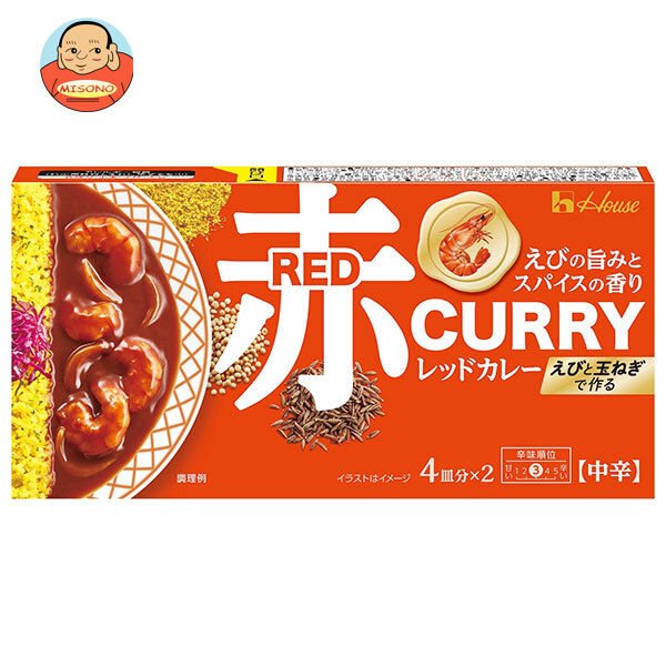 ハウス食品 レッドカレー 中辛 140g×10個入