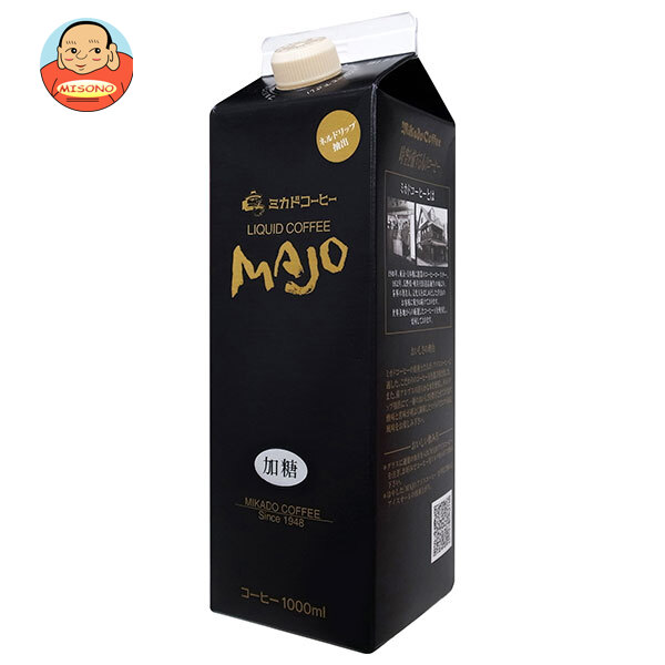 ミカド珈琲 リキッドコーヒー 加糖 1L紙パック×6本入