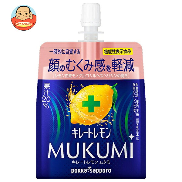 ポッカサッポロ キレートレモン MUKUMIゼリー 165gパウチ×30本入