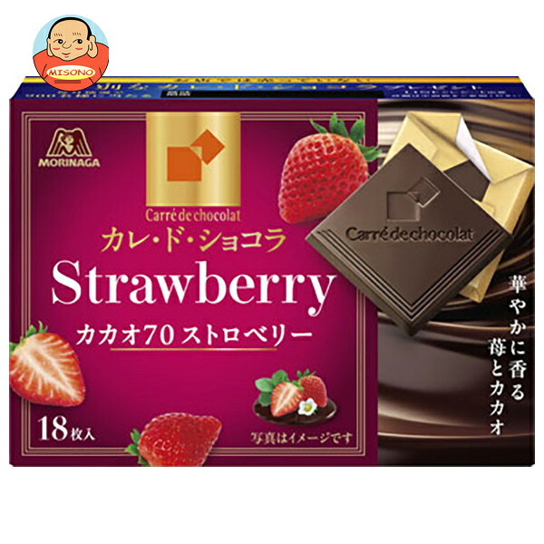 森永製菓 カレ ド ショコラ カカオ70 ストロベリー 18枚×6箱入
