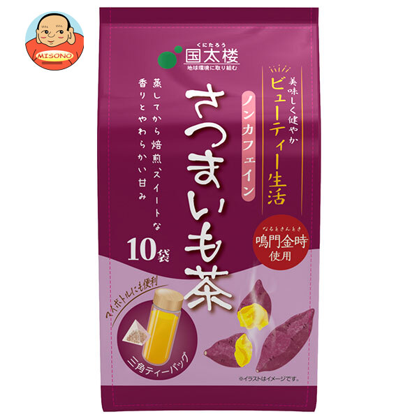 国太楼 鳴門金時さつまいも茶三角ティーバッグ10P 30g(10P)×6袋入