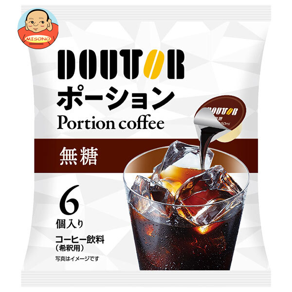 ドトールコーヒー ポーション (無糖) (11g×6)×24袋入