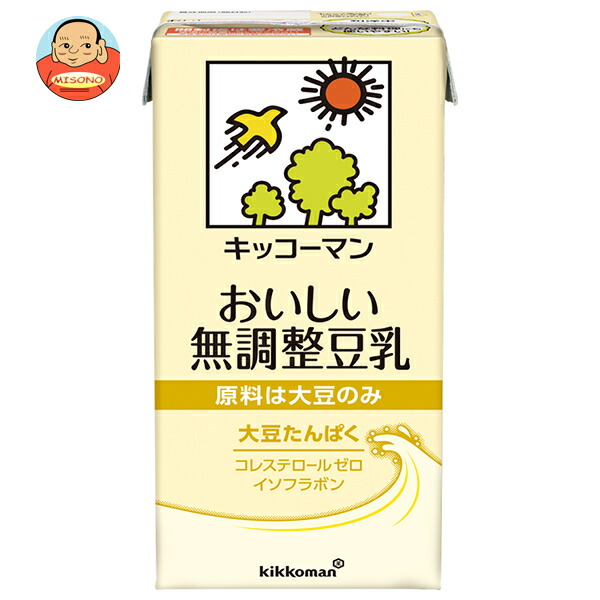 キッコーマン おいしい無調整豆乳 1000ml紙パック×12(6×2)本入