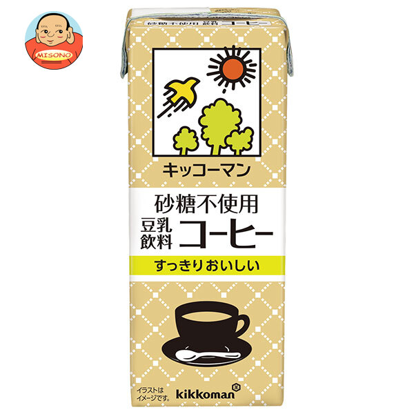 キッコーマン 砂糖不使用 豆乳飲料 コーヒー 200ml紙パック×18本入