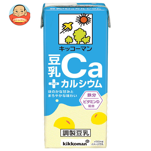 キッコーマン 豆乳+カルシウム 200ml紙パック×18本入